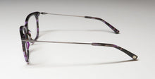 Load image into Gallery viewer, Jones New York Purple Tortoise Mens Plastic Rectangle Eyewear Frame, J240. 49mm
