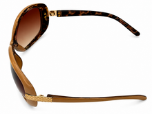Load image into Gallery viewer, Esprit Womens Sunglass Light Brown Plastic Rectangle, Gradient Lens ET19261 565