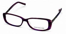 Load image into Gallery viewer, Jones New York Purple Mens Plastic Rectangle Eyewear Frame, J746 54mm