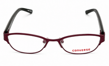 Load image into Gallery viewer, Converse Big Kids Eyeglass Soft Rectangle Metal Frame Gizmo Burgundy. 47mm