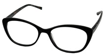 Load image into Gallery viewer, Jones New York Black Unisex Plastic Soft Cat Eye Eyewear Frame, J774 57mm