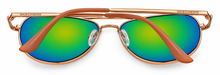 Load image into Gallery viewer, Skechers Mens Shiny Rosa Gold Aviator Metal Sunglass. SE8051. 28Z