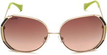 Load image into Gallery viewer, Lucky Brand Nose Guard Unisex Square Oversized Fashion Sunglasses, Gold