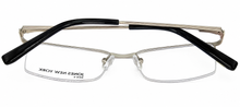 Load image into Gallery viewer, Jones New York Ophthalmic Mens Silver Rimless Rectangle Metal Frame, J336 52mm
