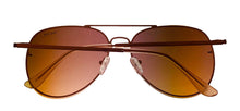 Load image into Gallery viewer, Kenneth Cole Reaction Mens Rose Gold Front Mount Aviator Sunglass KC1354. 28T