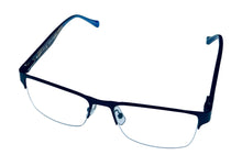 Load image into Gallery viewer, Lucky Brand Mens Ophthalmic Eyeglass Rectangle Navy Metal D513. 53mm