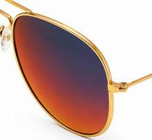 Load image into Gallery viewer, Tony Hawk Mens Sunglass Classic Gold Metal Aviator, Orange Lens TH47 1