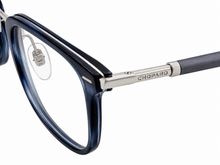 Load image into Gallery viewer, Chopard VCHC76V 0579 Men's Shiny Palladium Blue Horn Eyeglass Frame. 52mm
