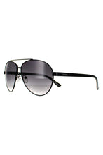 Load image into Gallery viewer, Guess Sunglass Mens Black Metal Aviator, Smoke Gradient Lens GF0221 1B
