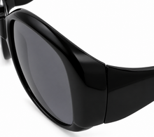 Load image into Gallery viewer, John Galliano Black Oversized Rectangle Plastic Sunglasses JG0022 1B