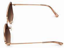 Load image into Gallery viewer, Kenneth Cole Reaction Cateye Sunglass Rose Gold, Brown Lens KC1421 28T