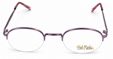 Load image into Gallery viewer, Bob Mackie Mens Satin Violet Round Rimless Metal Eyewear Frame. BM 854. 47mm