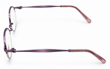 Load image into Gallery viewer, Bob Mackie Mens Satin Violet Round Rimless Metal Eyewear Frame. BM 854. 47mm