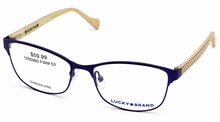 Load image into Gallery viewer, Lucky Mens Ophthalmic Soft Rectangle Metal Frame. D503 Purple. 53mm