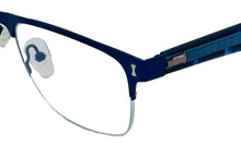 Load image into Gallery viewer, John Varvatos Rectangle Mens Navy Rimless Metal Eyewear Frame V181. 54mm