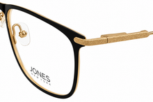 Load image into Gallery viewer, Jones New York Black Mens Metal Rectangle Eyewear Frame, J489. 56mm