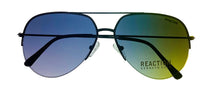 Load image into Gallery viewer, Kenneth Cole Reaction Gunmetal Gradient Smoke Aviator Sunglasses. KC1307. 8B