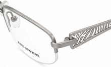Load image into Gallery viewer, Jones New York Silver Mens Metal Rectangle Rimless Eyewear Frame, J460. 52mm