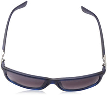 Load image into Gallery viewer, Guess Mens Matte Blue Rectangle Sunglasses, Smoke Gradient Lens. GF0191. 91B