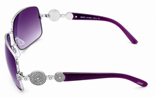 Load image into Gallery viewer, Share Esprit Sunglass Womens Silver Violet Fashion Aviator, Violet Lens 19324 517