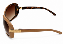 Load image into Gallery viewer, Esprit Womens Sunglass Light Brown Plastic Rectangle, Gradient Lens ET19261 565