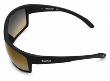 Load image into Gallery viewer, Timberland Sunglass Mens Matte Black Plastic Wrap, Flash Lens TB7191. 2Q