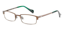 Load image into Gallery viewer, Lucky Big Kids Ophthalmic Soft Rectangle Metal Frame Break Time Brown 48mm