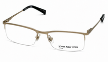 Load image into Gallery viewer, Jones New York Ophthalmic Mens Silver Rimless Rectangle Metal Frame, J336 52mm