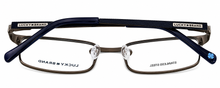 Load image into Gallery viewer, Lucky Brand Unisex Big Kids Eyeglass D801 Rectangle Blue Metal Plastic 49mm
