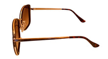 Load image into Gallery viewer, Kenneth Cole Reaction Womens Tortoise Gold Square Sunglass KC1396. 52F