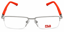 Load image into Gallery viewer, Fila Mens Silver Rectangle Rimless Metal Eyewear Frame FO0007 03 53mm