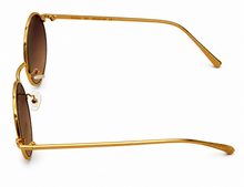Load image into Gallery viewer, Kenneth Cole Reaction Mens Sunglass Round Gold Metal Gradient Lens KC1321 32F