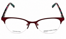 Load image into Gallery viewer, Jones New York Womens Rimless Oval Burgundy Metal Eyewear Frame. J145 48mm