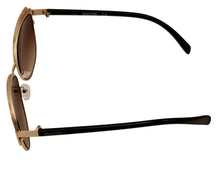Load image into Gallery viewer, Kenneth Cole Reaction Womens Black Gold Metal Cateye Sunglass KC1352. 52F
