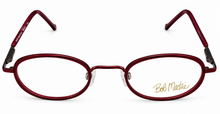 Load image into Gallery viewer, Bob Mackie Mens Red Oval Metal Eyewear Frame. BM 853. 46mm