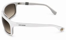 Load image into Gallery viewer, Converse Mens Matte White Gray Rectangle Wrap Plastic Sunglass, H118