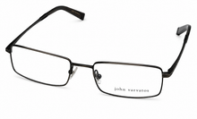 Load image into Gallery viewer, John Varvatos Mens Ophthalmic Eyeglass Rectangle Antique Pewter Metal V130. 54mm