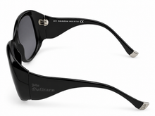 Load image into Gallery viewer, John Galliano Black Oversized Rectangle Plastic Sunglasses JG0022 1B