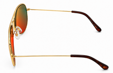 Load image into Gallery viewer, Tony Hawk Mens Sunglass Classic Gold Metal Aviator, Orange Lens TH47 1