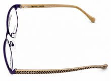 Load image into Gallery viewer, Lucky Mens Ophthalmic Soft Rectangle Metal Frame. D503 Purple. 53mm