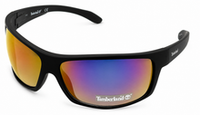 Load image into Gallery viewer, Timberland Sunglass Mens Matte Black Plastic Wrap, Flash Lens TB7191. 2Q
