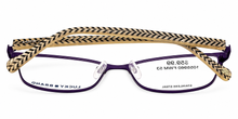 Load image into Gallery viewer, Lucky Mens Ophthalmic Soft Rectangle Metal Frame. D503 Purple. 53mm
