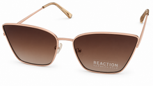 Load image into Gallery viewer, Kenneth Cole Reaction Cateye Sunglass Rose Gold, Brown Lens KC1421 28T