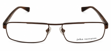 Load image into Gallery viewer, John Varvatos Mens Brown Rectangle Metal Eyewear Frame V125. 52mm
