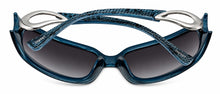 Load image into Gallery viewer, Esprit Womens Sunglass Blue Rectangle Croco Plastic, Gradient Lens 19318 543