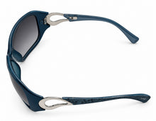 Load image into Gallery viewer, Esprit Womens Sunglass Blue Rectangle Croco Plastic, Gradient Lens 19318 543