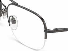 Load image into Gallery viewer, John Varvatos Mens Eyeglass Rimless Rectangle Gunmetal / Metal V115 54mm