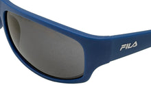 Load image into Gallery viewer, Fila Mens Matte Blue Rectangle Plastic Wrap Sunglass SF9347 0C03
