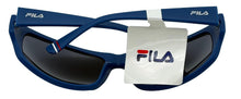 Load image into Gallery viewer, Fila Mens Matte Blue Rectangle Plastic Wrap Sunglass SF9347 0C03
