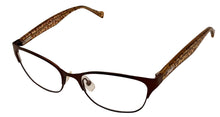 Load image into Gallery viewer, Lucky Womens Ophthalmic Soft Rectangle Metal Frame D100 Brown 52mm
